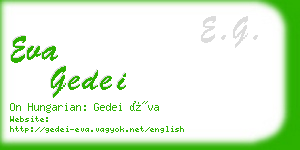 eva gedei business card